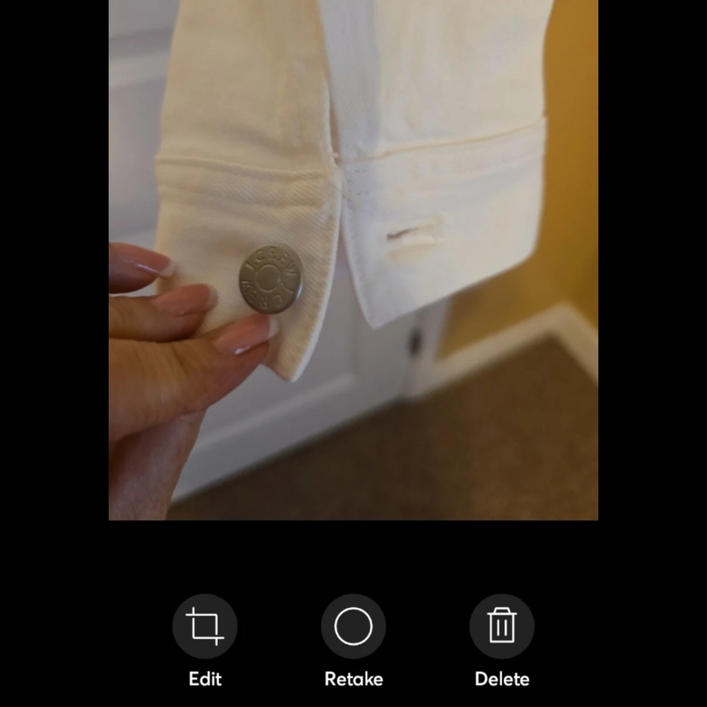 J. Crew Women's Crisp White Jean Jacket - Picture 5 of 6